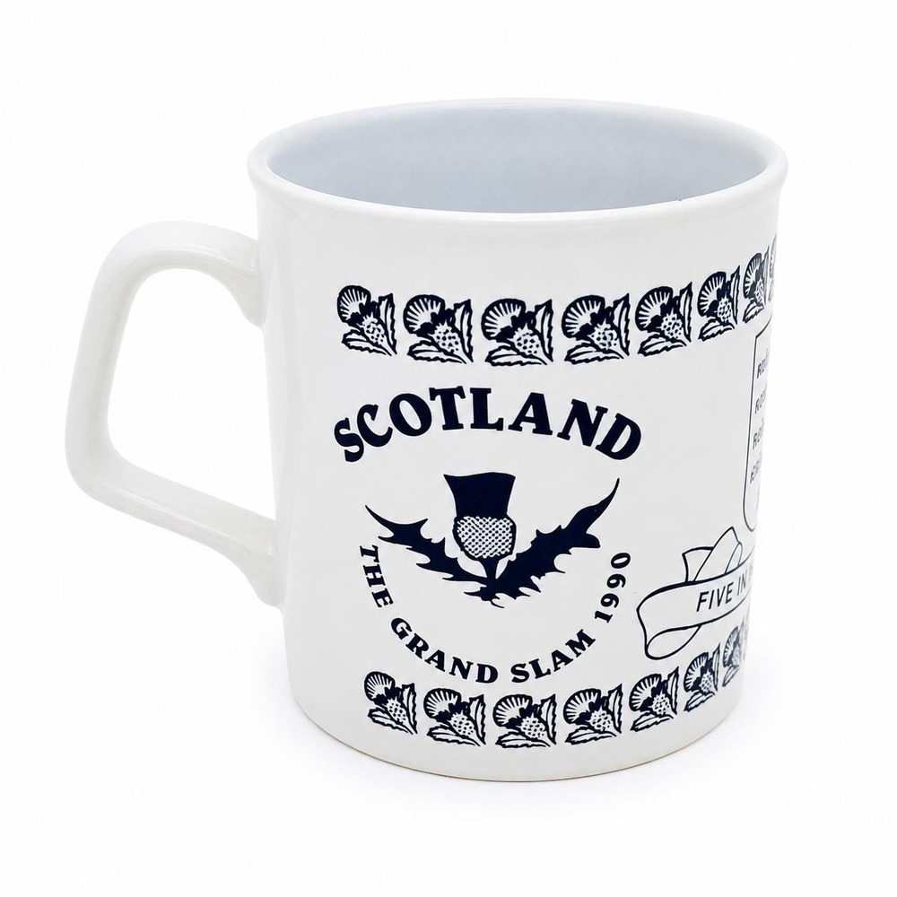 Vintage Scotland Grand Slam 1990 Rugby Mug Made in England Discontinued Cup